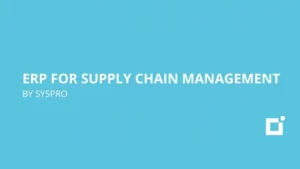 Supply Chain Management for Manufacturing